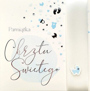 Pamiątka Chrztu dla Chłopca Kartka LUX58