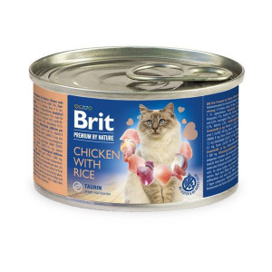 Brit Premium By Nature kurczak z ryżem kot 200g
