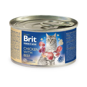 Brit Premium By Nature kurczak z wołowiną kot 200g