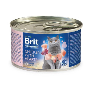 Brit Premium By Nature kurczak z sercami kot 200g