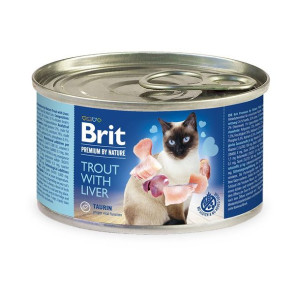 Brit Premium By Nature pstrąg z wątróbką kot 200g