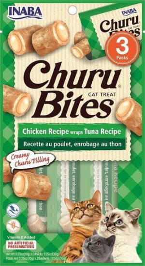 Przysmak CHURU Bites Tuńczyk&kurczak dla kota 3x10g