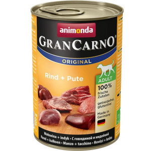 ANIMONDA Grancarno Adult smak: wołowina i indyk 400g