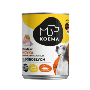 Koema Bogata w indyka mokra karma dla psa 400g