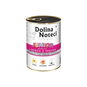 DOLINA NOTECI Premium Junior bogata w serca z indyka - mokra karma dla szcz
