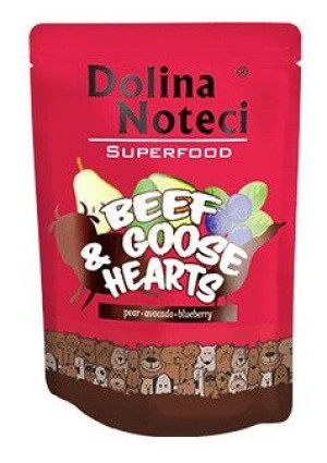 DOLINA NOTECI Superfood wołowina i serca z gęsi - mokra karma dla psa - 300