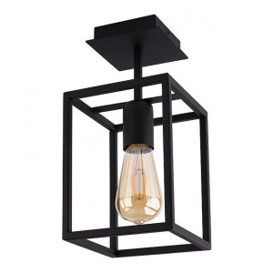 Lampa sufitowa loftowa czarna Crate 1 punktowa klatka 9045 - Nowodvorski