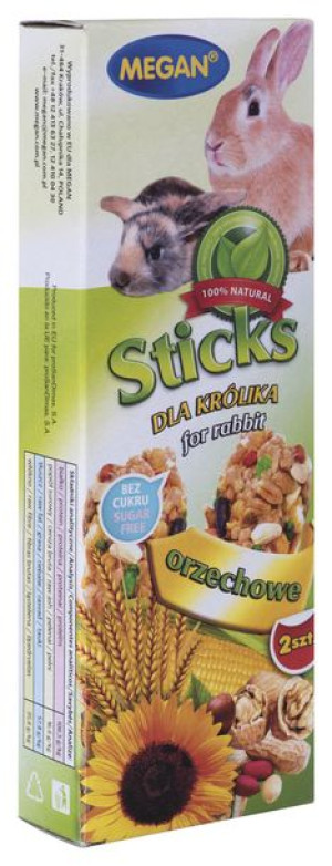 MEGAN Sticks dla królika orzechowe 2szt