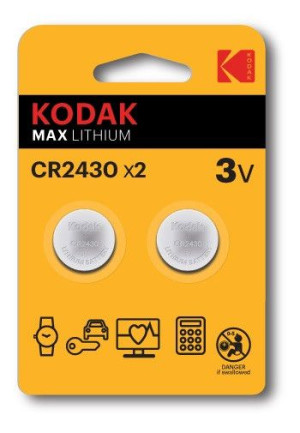 Kodak Baterie Litowe Max Cr 2430 Blister X 2 Szt.