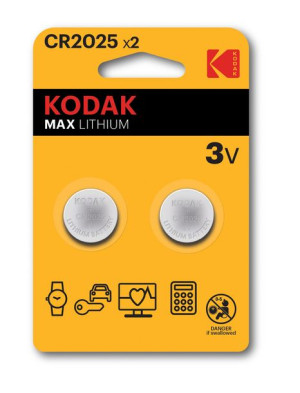 Kodak Baterie Litowe Max Cr 2025 Blister X 2 Szt.