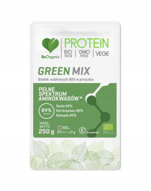 BeOrganic Green MIX Białek roślinnych BIO 250 g proszek