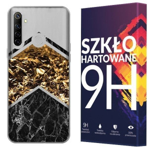 Etui Do Realme 6i Case Marmur Kreatui + Szkło 9h