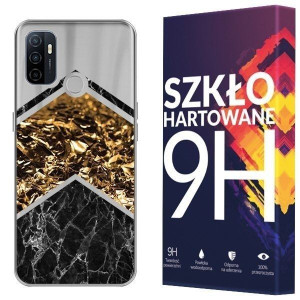 Etui Do Oppo A33 Nadruk Marmur Kreatui + Szkło 9h