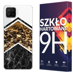 Etui Do Oppo A73 Nadruk Marmur Kreatui + Szkło 9h