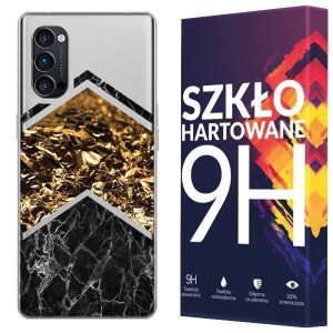 Etui Do Oppo Reno 4 Pro Marmur Kreatui + Szkło 9h