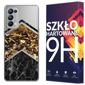 Etui Do Oppo Reno 5 Pro Kreatui Marmur + Szkło 9h