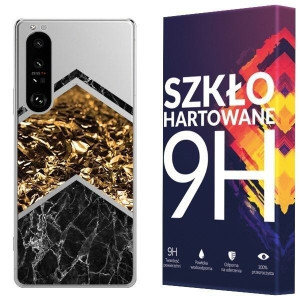 Etui Do Sony Xperia 1 Iii Pokrowiec Marmur + Szkło