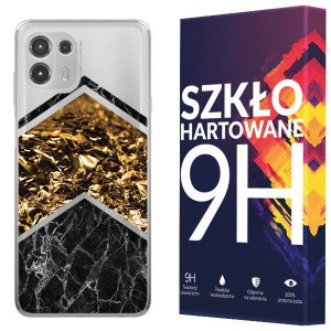 Etui Do Motorola Edge 20 Lite 5g Marmur + Szkło 9h