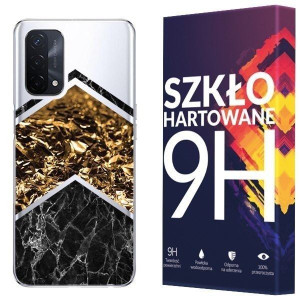 Etui Do Oppo A54 5g Case Kreatui Marmur + Szkło 9h
