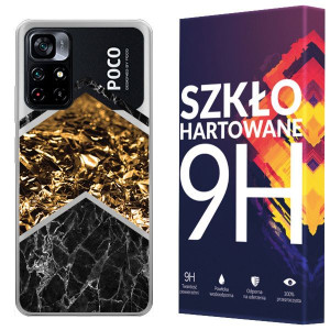 Etui Do Xiaomi Poco M4 Pro 5g Marmur + Szkło 9h