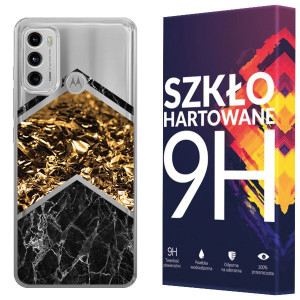 Etui Do Motorola Moto G40 Fusion Marmur + Szkło 9h