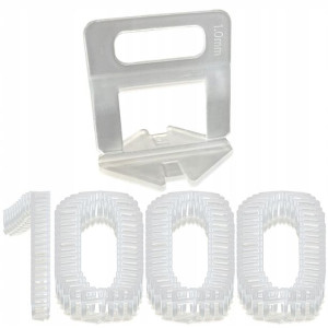 1000 Klipsów System Do Poziomowania Płytek 1.0 Mm