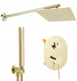 Zestaw Natryskowy Oval Gold Podtynkowy + Box Rea