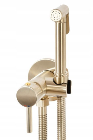 Bateria Bidetowa Podtynkowa Loop Gold Szczotkowana