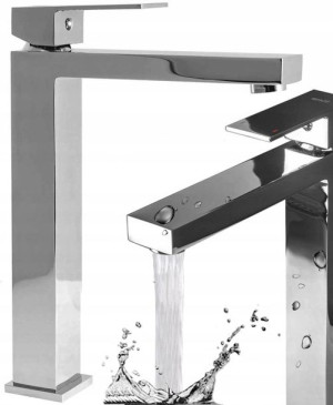 Bateria Umywalkowa Fenix Wysoka Chrom Srebrna Rea