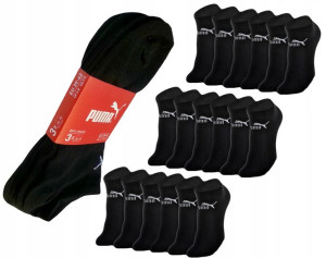 PUMA BASIC STOPKI , CZARNE , Unisex , 3x3pak 39-42