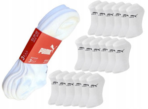 PUMA BASIC STOPKI , BIAŁE , Unisex , 3x3pak 39-42
