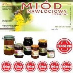 ETYKIETA na miód NAWŁOCIOWY 100szt etykiety nawłoć