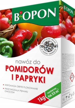 Nawóz Do Pomidorów I Papryki 1kg Biopon Na 33 M2