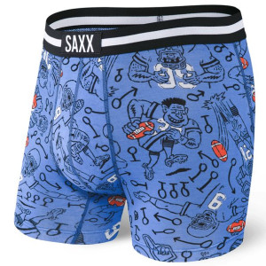 Bokserki Męskie SAXX Vibe Boxer Brief Blue First And 10