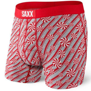 Bokserki męskie szybkoschnące SAXX VIBE Cukierki- Czerwone S