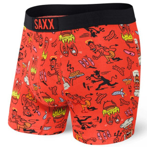 Bokserki Męskie SAXX Vibe Boxer Brief Red Halloweenie