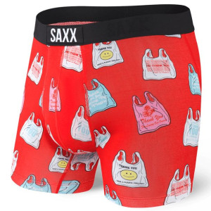 Bokserki męska szybkoschnące SAXX VIBE Boxer Brief torebki foliowe - czerwo
