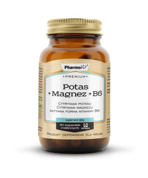 Potas + Magnez + B6 60 kaps Vcaps Premium