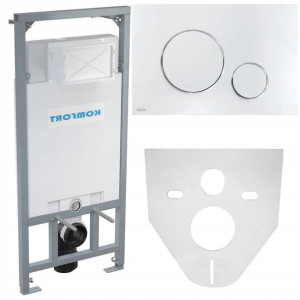 Alcaplast Zestaw Podtynkowy Wc Przycisk Chrom 4w1