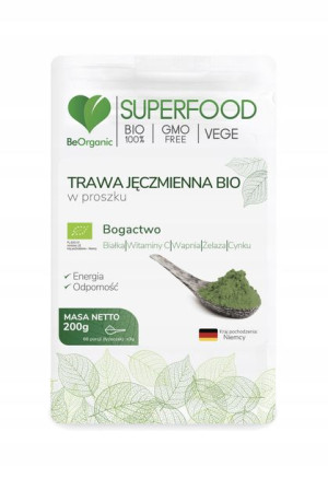 BeOrganic TRAWA JĘCZMIENNA BIO 200g
