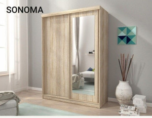 Szafa przesuwna AMANDA 150cm dąb sonoma