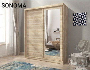Szafa przesuwna AMANDA 200cm dąb sonoma