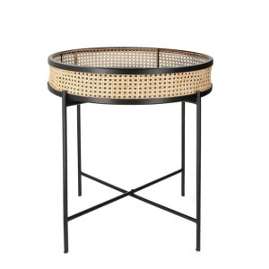 JENS Stolik kawowy rattan naturalny 51x51x61 cm