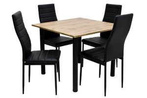 stół Paola CB 80/80 oraz 4 krzesła, komplet do kuchni