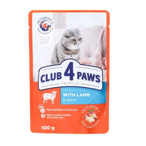 Club 4 Paws Mokra Karma Dla Dorosłych Kotów Jagnięcina W Sosie 100 g
