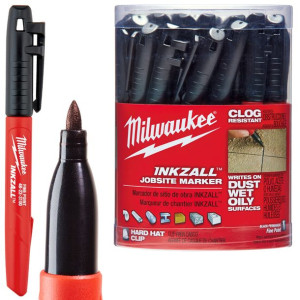 Marker czarny fine point INKZALL MILWAUKEE (opk36)