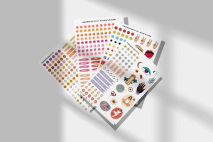 Naklejki - MIX - Kolorowy, Zorganizowany, Refleksyjny i Retro Planner