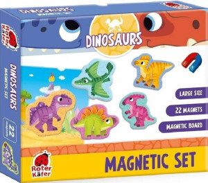 DINOZAURY 22 DUŻE MAGNESY dla dzieci na lodówkę