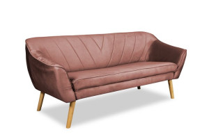różowa kanapa Scandi sofa skandynawska 180 cm dwuosobowa Venasi Meble