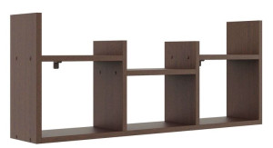 Minimalistyczna półka wisząca na książki wenge - Lorea